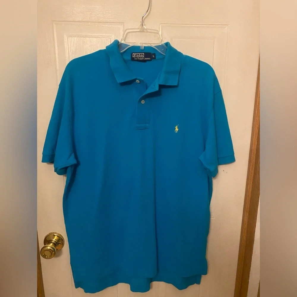 Ralph Lauren Men's Vibrant Teal Blue Polo Shirt